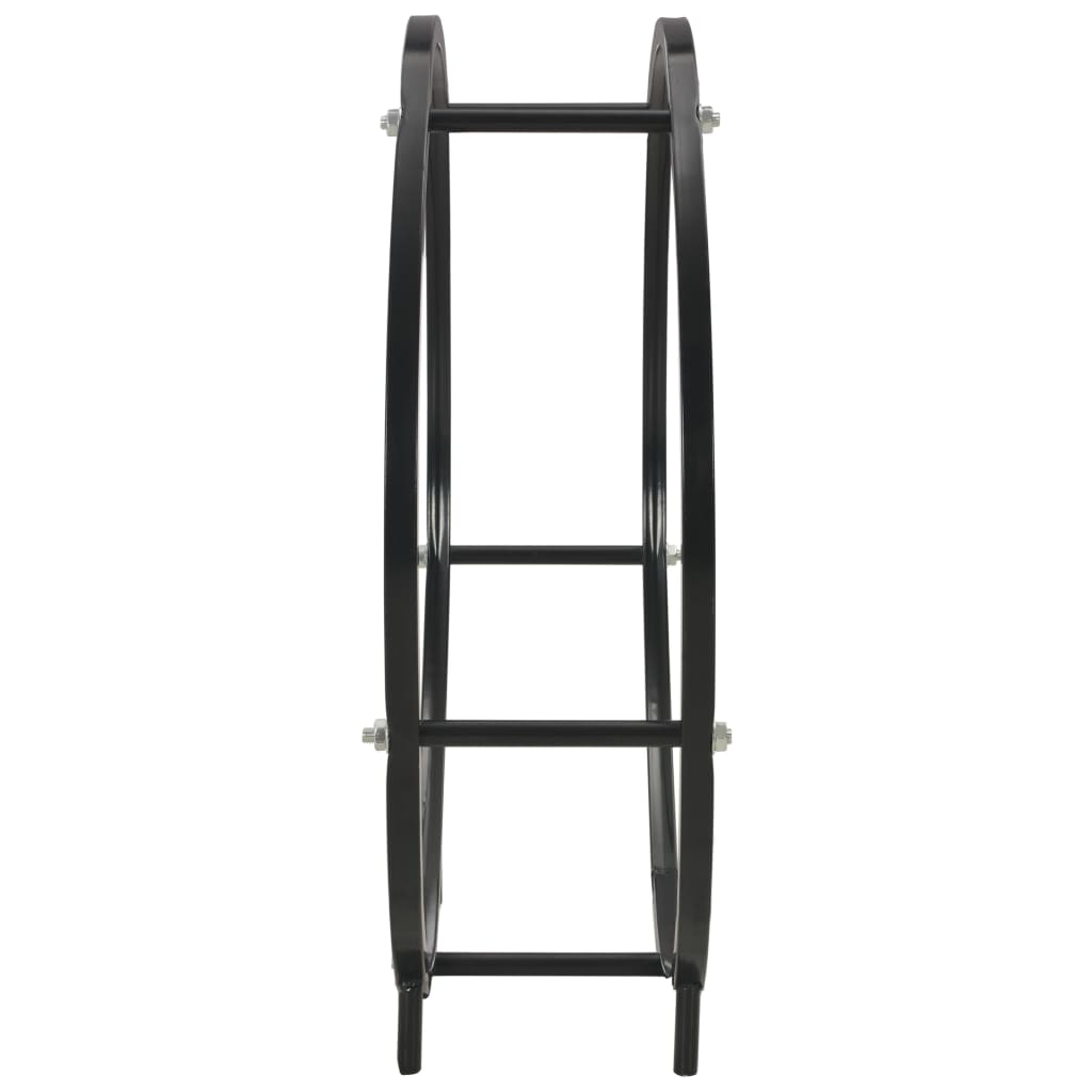 Firewood Rack Black 27.6x7.9x27.6 Steel