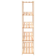 5-Tier Storage Rack 66.9x15x66.9 Solid Pinewood with 1102.3 lb Capacity