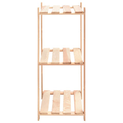 3-Tier Storage Rack 23.6x15x35.4 Solid Pinewood with 330.7 lb Capacity