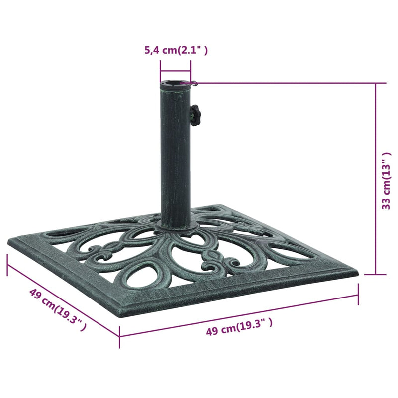 Green Umbrella Base 26.5 lbs 19.3 Inches