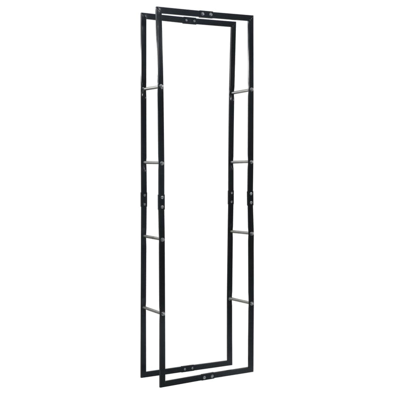 Firewood Rack Black 23.6x9.8x78.7 Steel