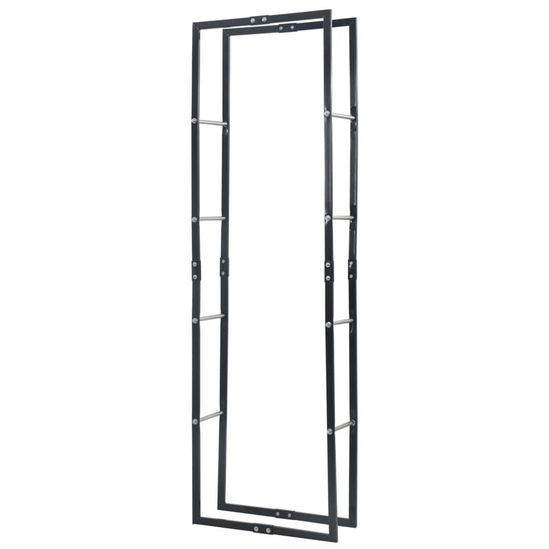 Firewood Rack Black 23.6x9.8x78.7 Steel