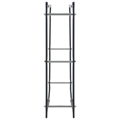 Firewood Rack Black 39.4x9.8x39.4 Steel