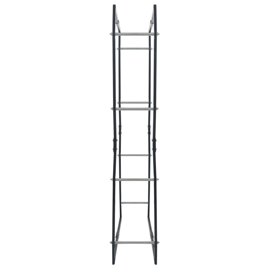 31.5"x9.8"x59.1" Steel Firewood Rack – Black, Heavy-Duty Wood Storage