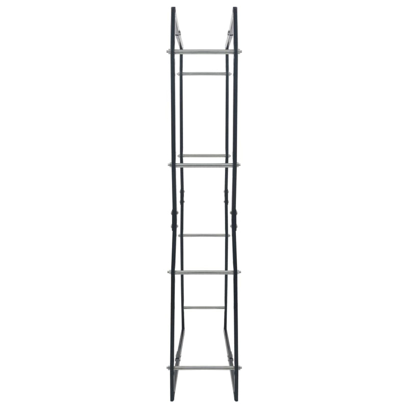 31.5"x9.8"x59.1" Steel Firewood Rack – Black, Heavy-Duty Wood Storage