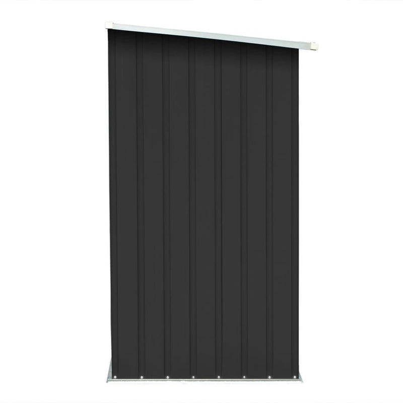 Garden Log Storage Shed Galvanized Steel 64.2x32.7x60.6 Anthracite