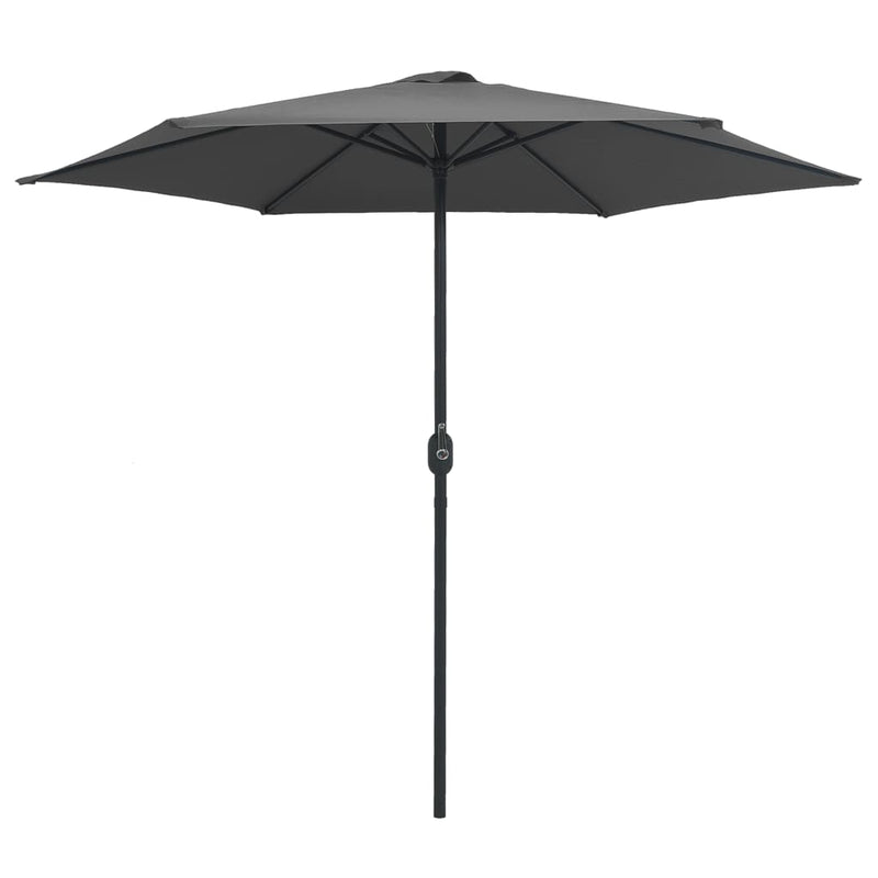 Garden Parasol with Aluminum Pole 106.3 x 96.9 Inches in Anthracite