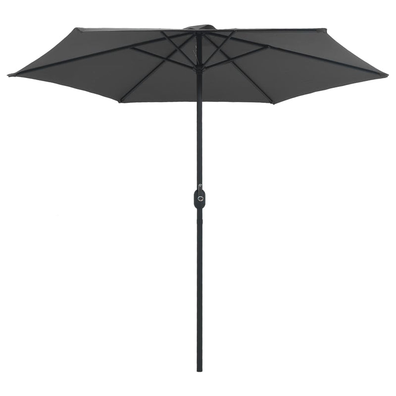 Garden Parasol with Aluminum Pole 106.3 x 96.9 Inches in Anthracite