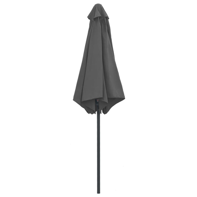 Garden Parasol with Aluminum Pole 106.3 x 96.9 Inches in Anthracite