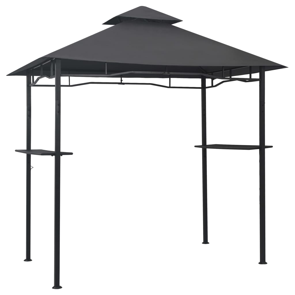 BBQ Gazebo 7.9 x 4.9 x 8.4 Feet with Anthracite Steel