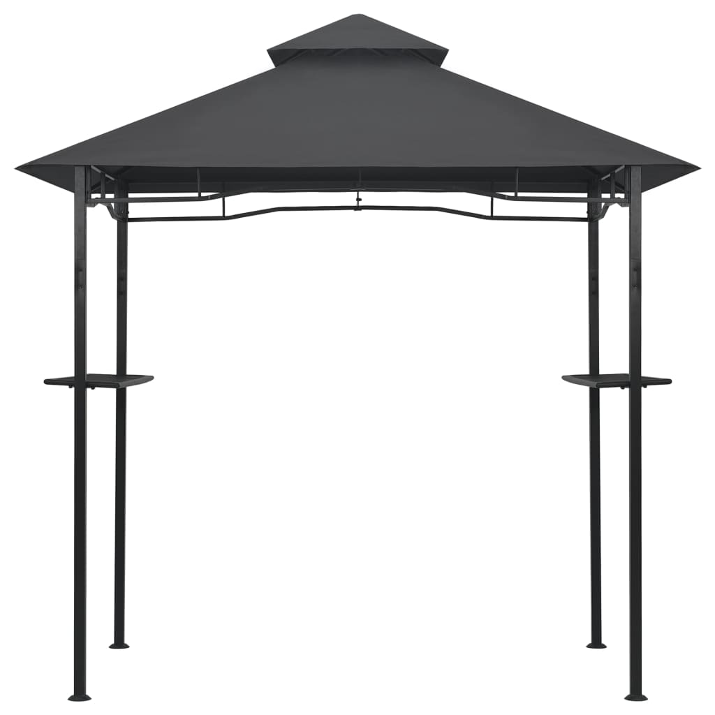 BBQ Gazebo 7.9 x 4.9 x 8.4 Feet with Anthracite Steel