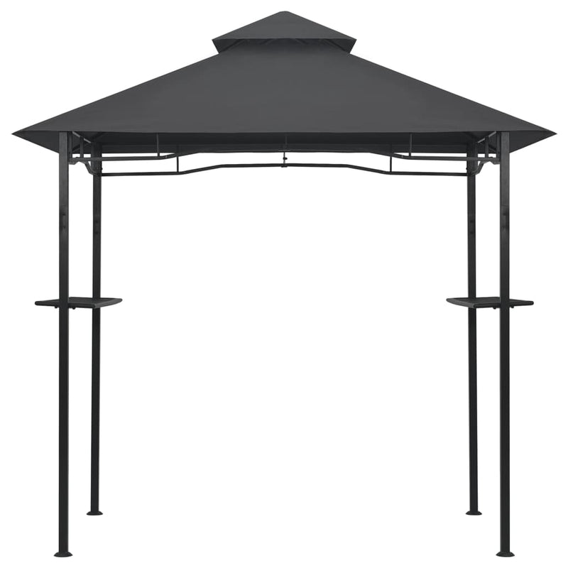 BBQ Gazebo 7.9 x 4.9 x 8.4 Feet with Anthracite Steel