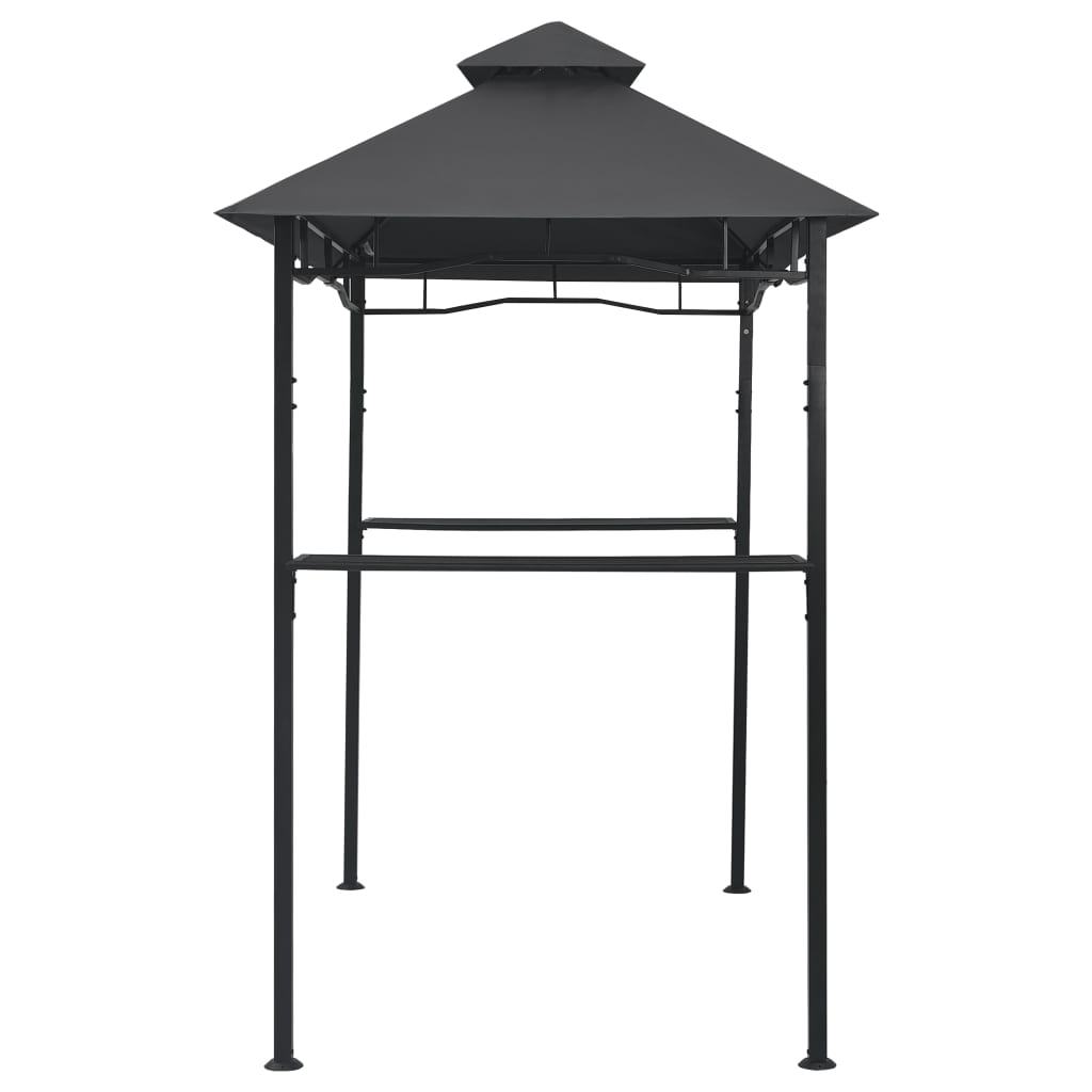 BBQ Gazebo 7.9 x 4.9 x 8.4 Feet with Anthracite Steel