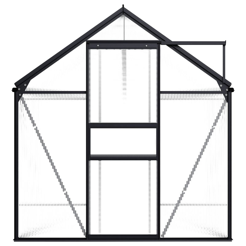 Modern Anthracite Aluminum Greenhouse 63.4 ft Great for Home Gardening