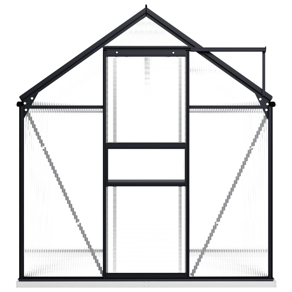 Anthracite Aluminum Greenhouse with Base Frame 38.9 ft