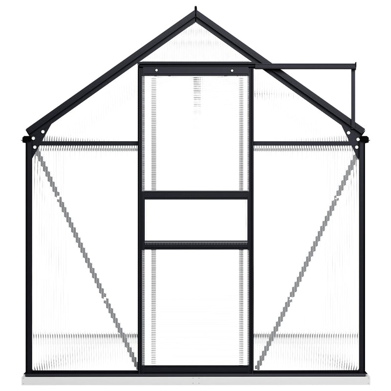 Anthracite Aluminum Greenhouse with Base Frame 38.9 ft