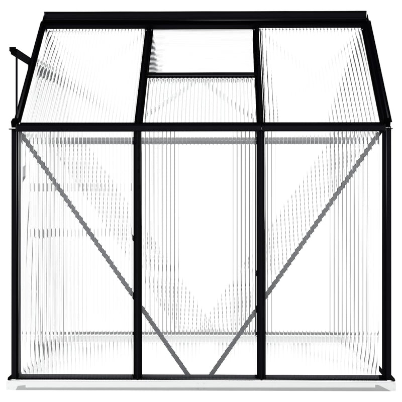 Anthracite Aluminum Greenhouse with Base Frame 38.9 ft