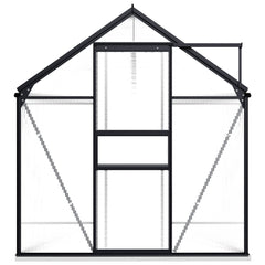 Anthracite Aluminum Greenhouse with Base Frame 51.1 ft