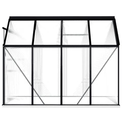 Anthracite Aluminum Greenhouse with Base Frame 51.1 ft