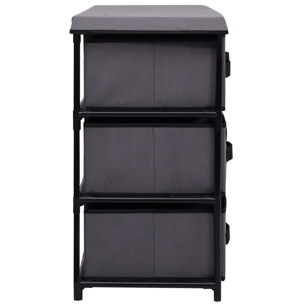 Gray Steel Storage Cabinet with 6 Drawers 21.7x11.4x21.7