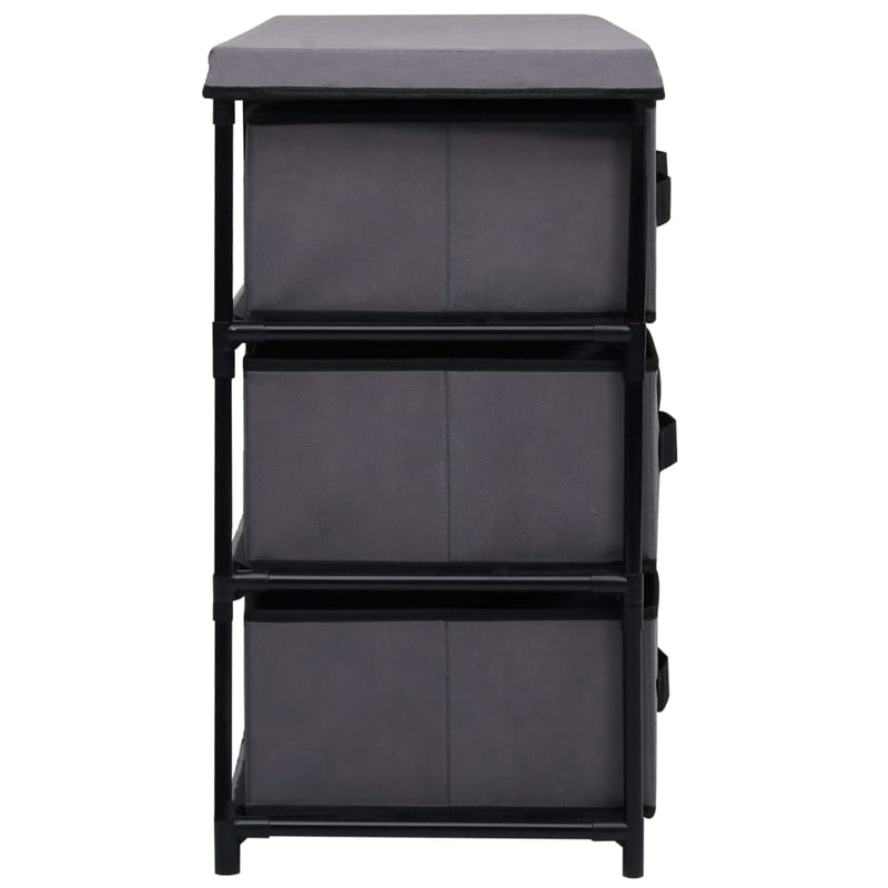 Gray Steel Storage Cabinet with 6 Drawers 21.7x11.4x21.7