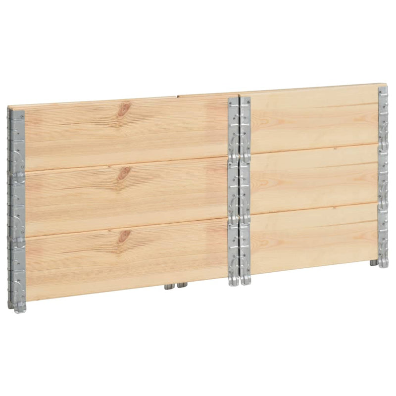 Set of 3 Pallet Collars 23.6x31.5 Solid Pine Wood