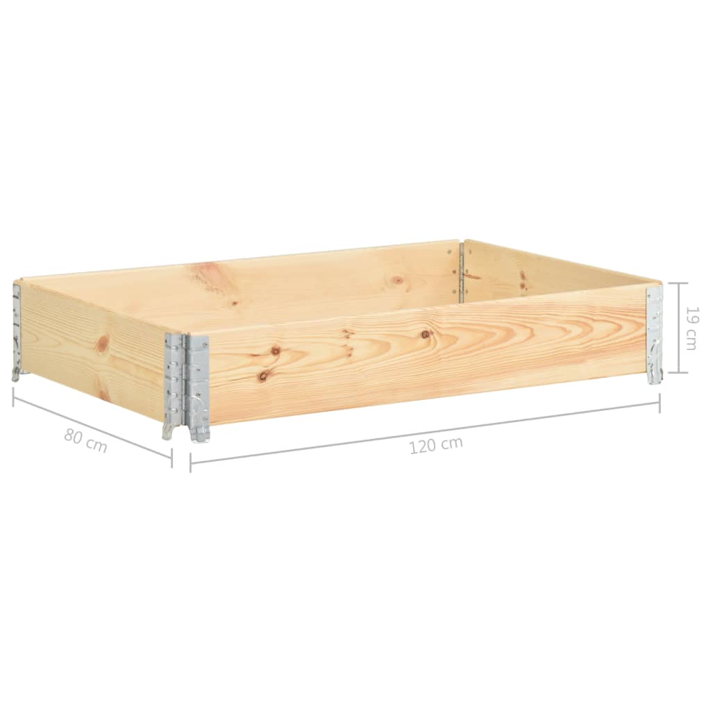 Durable Solid Pine Wood Pallet Collar 31.5x47.2