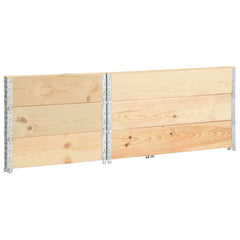 19.7x39.4 Pallet Collars Solid Pine Wood 3 Pieces