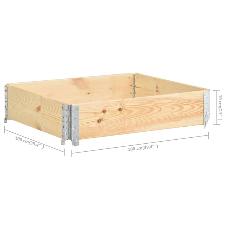 39.4x39.4 Pallet Collar Solid Pine Wood