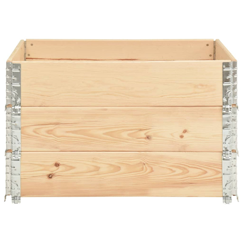 Solid Pine Wood Pallet Collars 39.4x39.4 Set of 3