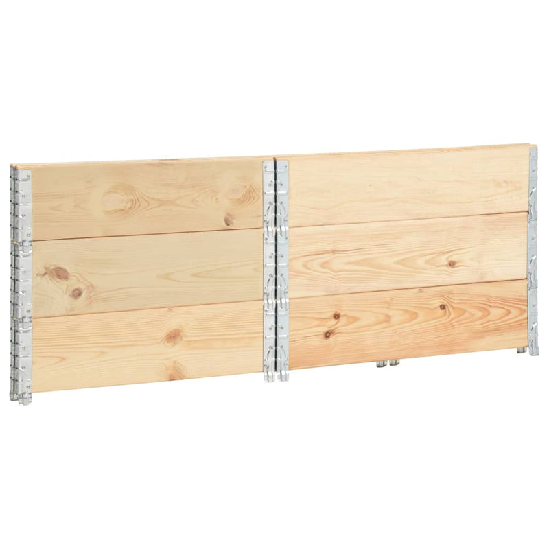 Solid Pine Wood Pallet Collars 39.4x39.4 Set of 3