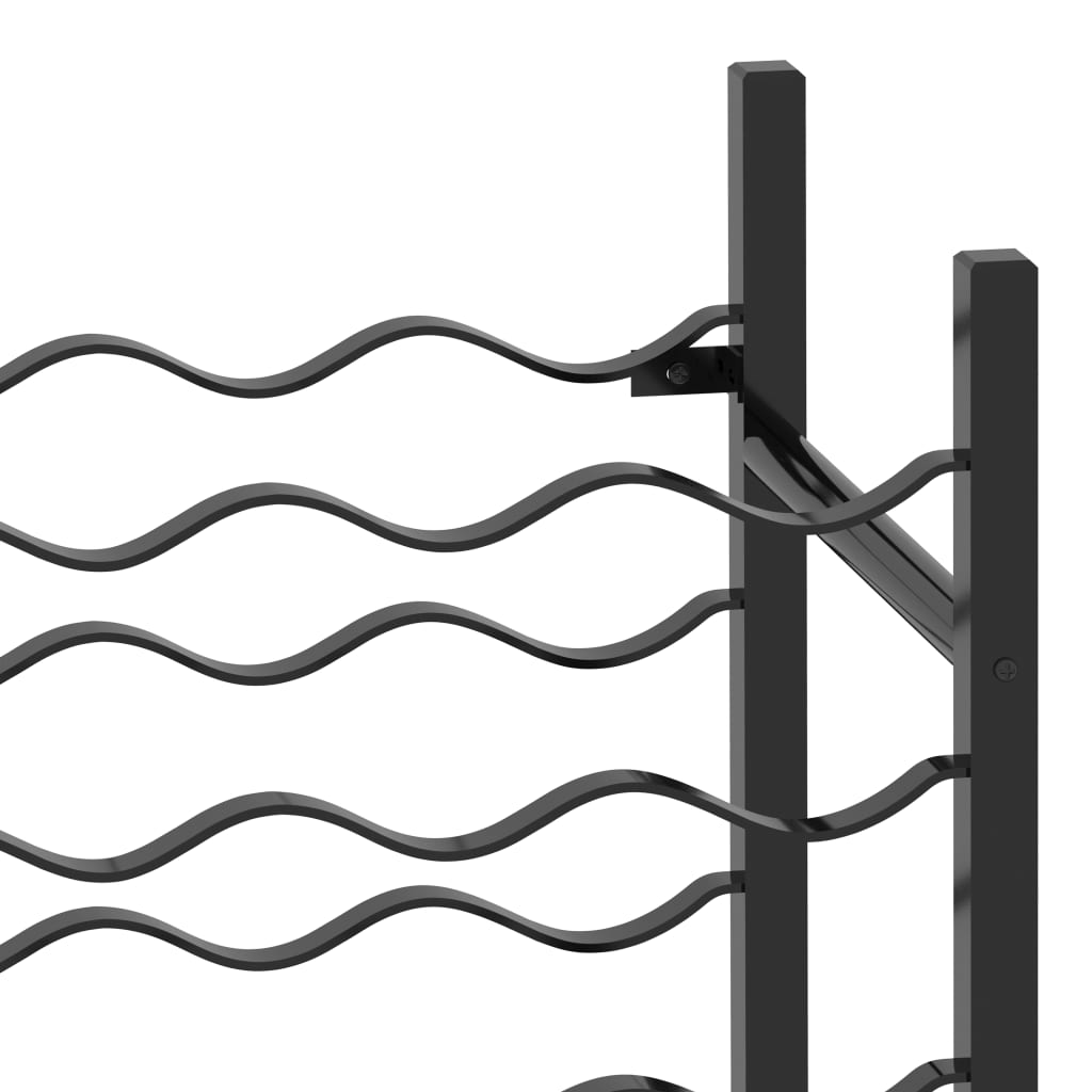 48 Bottle Capacity Black Metal Wine Rack