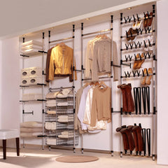 Aluminum Wardrobe System with Telescopic Rods