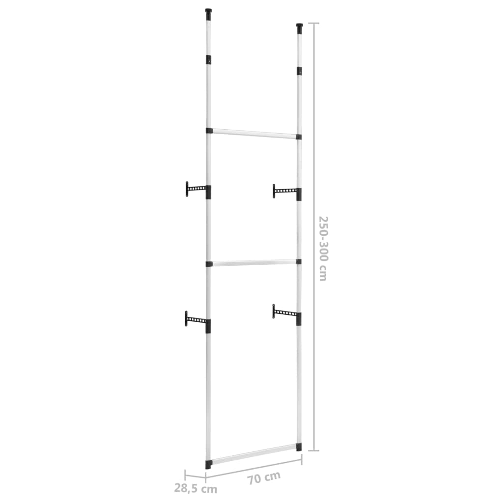 Aluminum Wardrobe System with Telescopic Rods