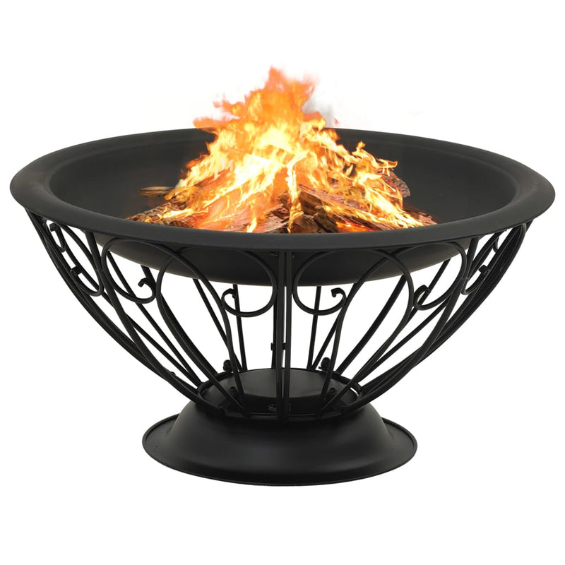 Fire Pit with Poker 29.5 XXL Steel