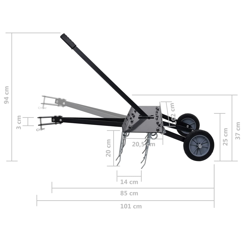 Efficient Scarifier for Ride-On Mower 39.4 Inches Ideal for Lawn