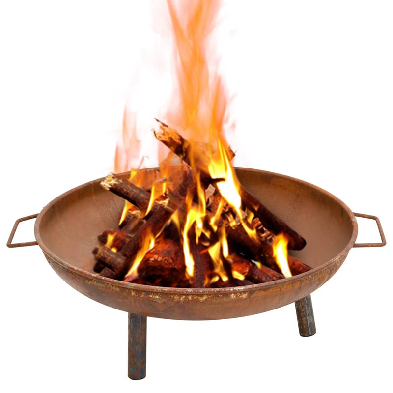 26.6"x22.8"x8.9" Steel Fire Pit Durable Outdoor Heating