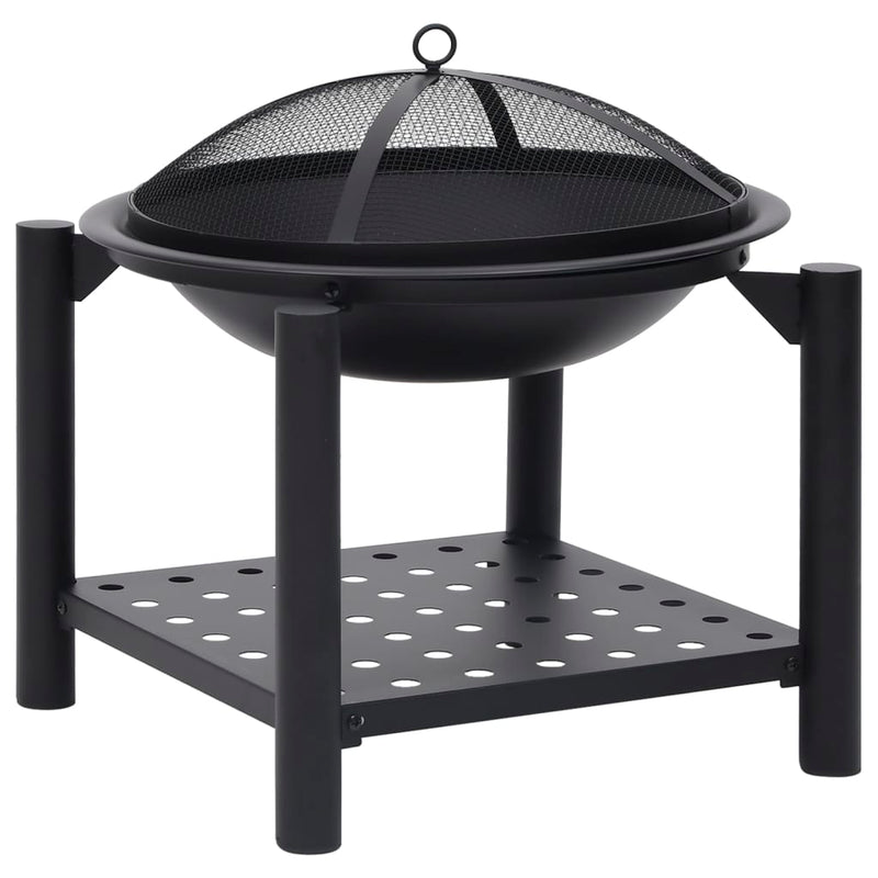 21.3"x21.3"x21.7" Steel Fire Pit with Poker Outdoor Heating