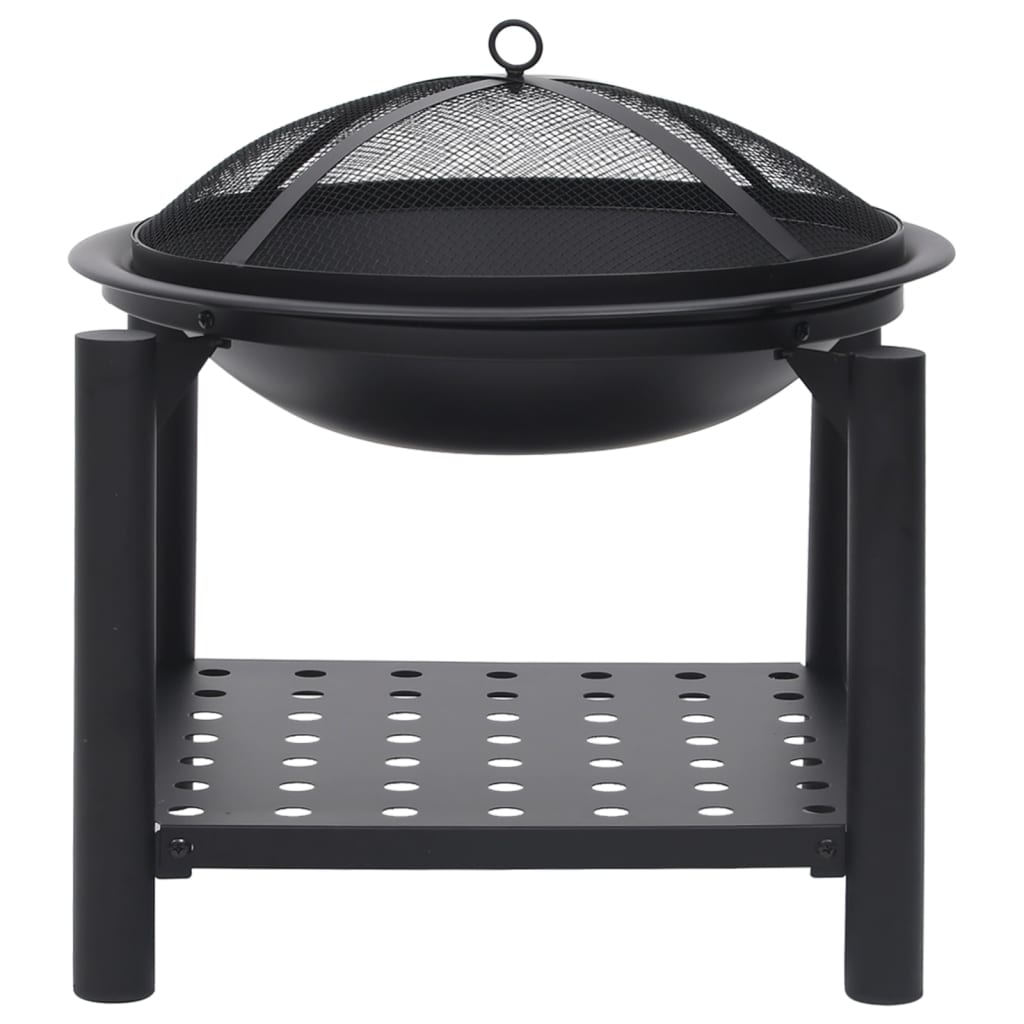 21.3"x21.3"x21.7" Steel Fire Pit with Poker Outdoor Heating