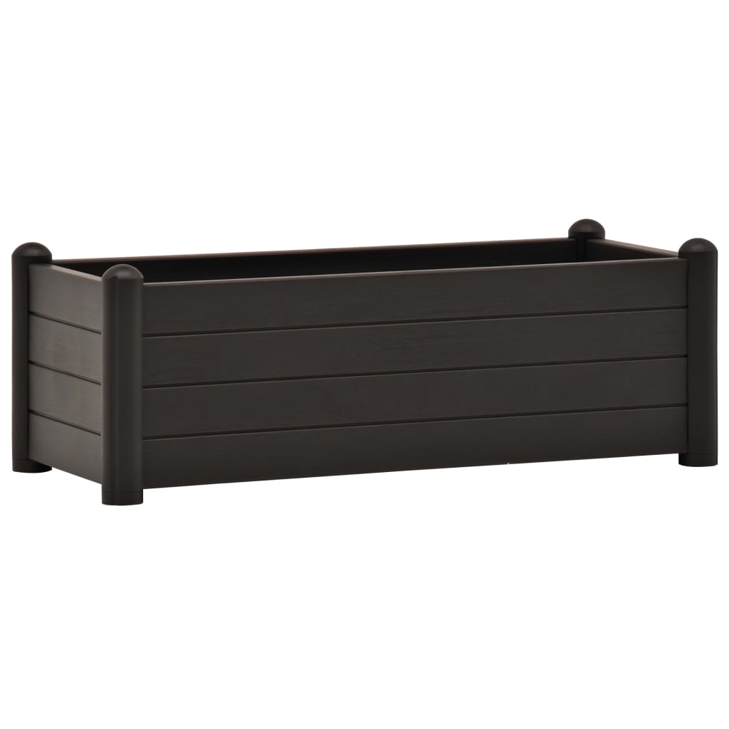 Garden Raised Bed PP Anthracite 39.4x16.9x13.8