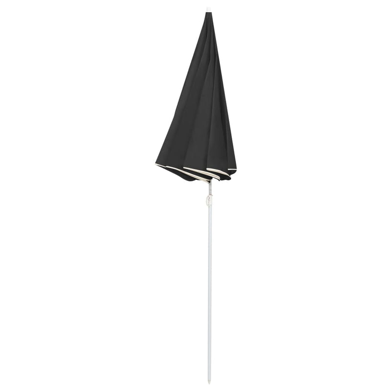 Garden Parasol with Steel Pole Anthracite 70.9 in Durable Outdoor Umbrella