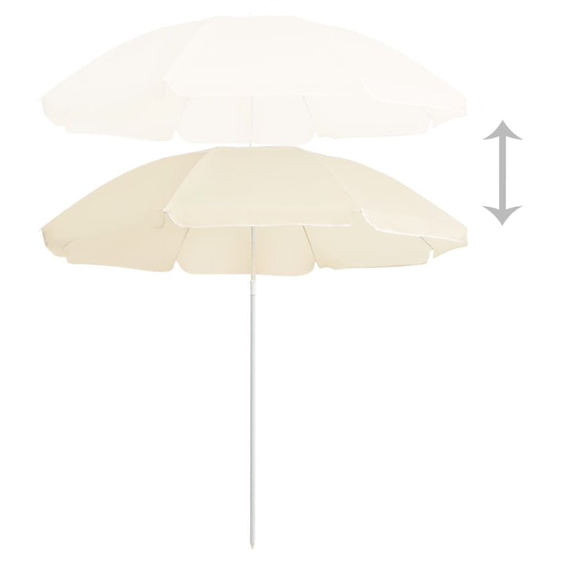 Garden Parasol with Steel Pole Sand 70.9 Inches Ideal for Outdoor Shade