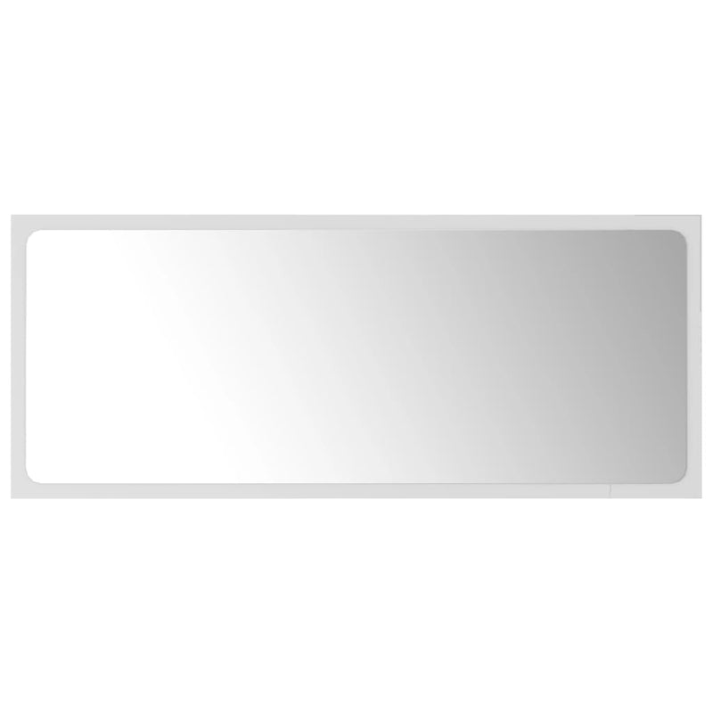 White Bathroom Mirror 35.4x0.6x14.6 Engineered Wood