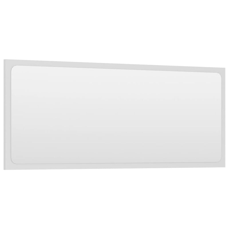 White Bathroom Mirror 35.4x0.6x14.6 Engineered Wood