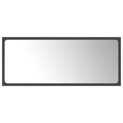 Bathroom Mirror Gray 35.4x0.6x14.6 Engineered Wood