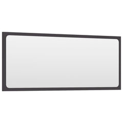 Bathroom Mirror Gray 35.4x0.6x14.6 Engineered Wood