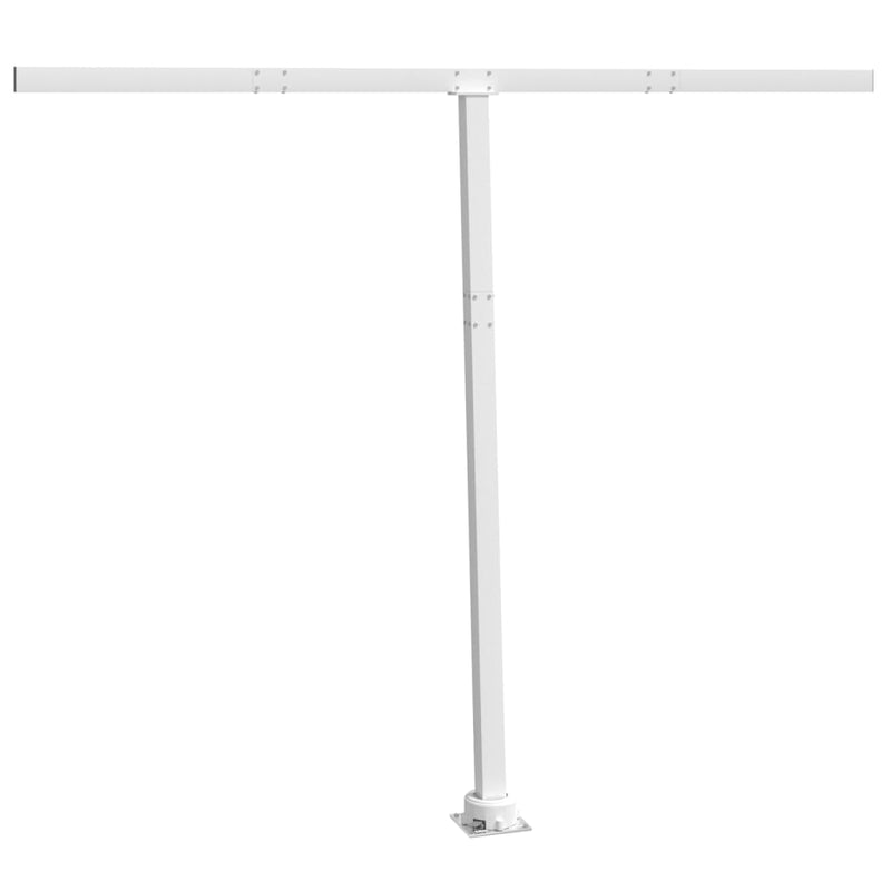 White Awning Post Set 118.1 x 96.5 Inches