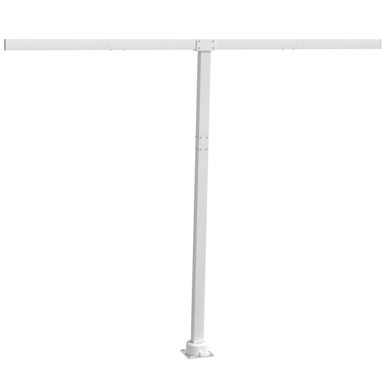 White Awning Post Set 118.1 x 96.5 Inches