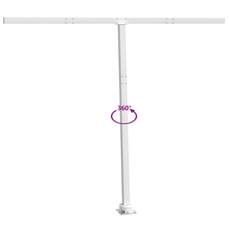 White Awning Post Set 118.1 x 96.5 Inches