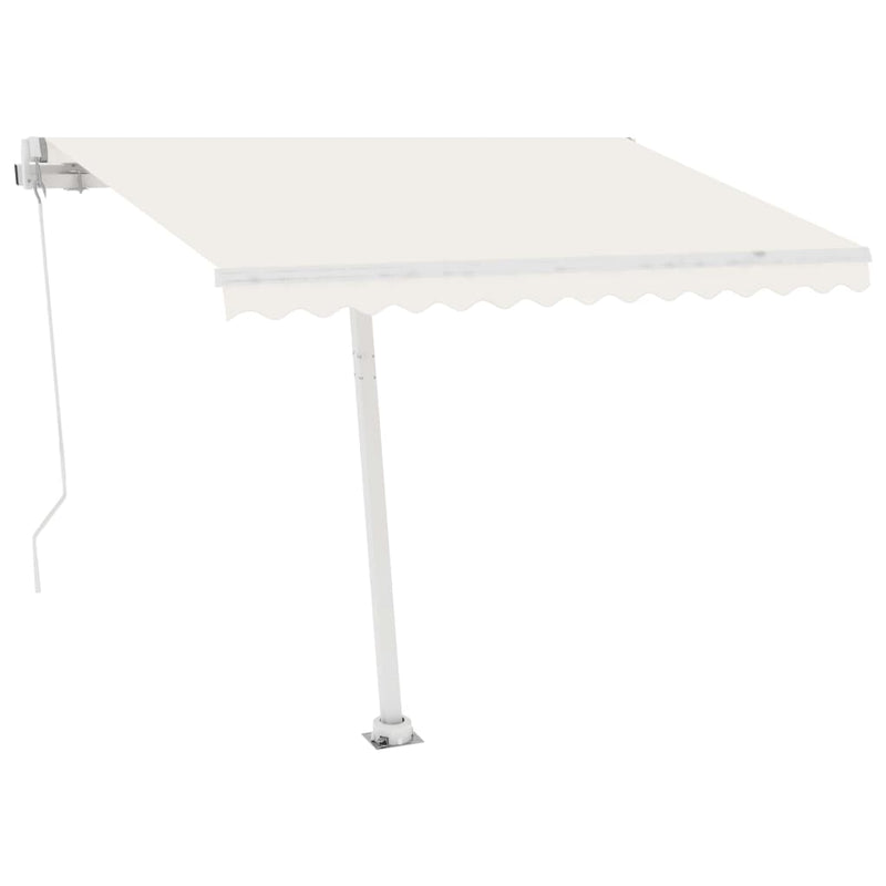 White Awning Post Set 118.1 x 96.5 Inches